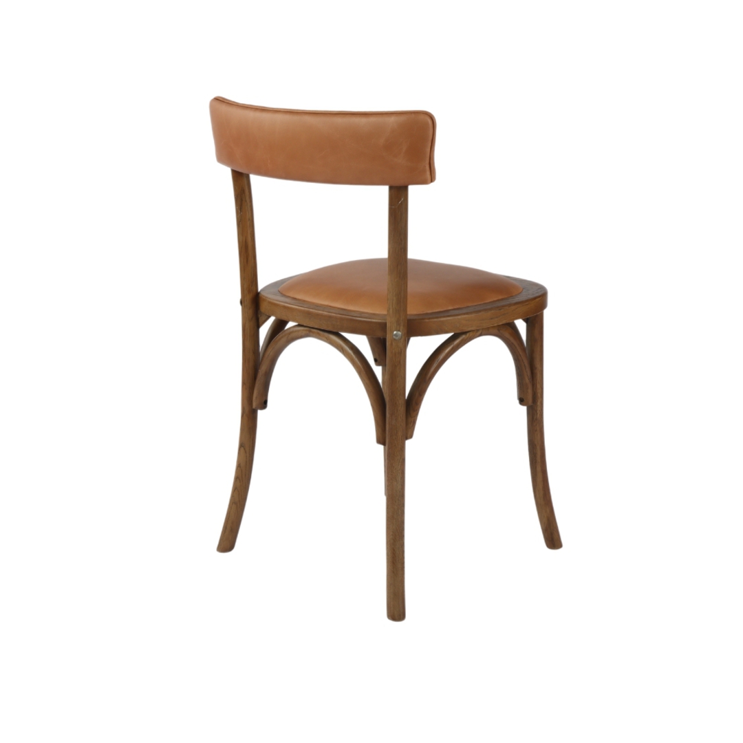 Prague Oak Dining Chair -Tan Leather image 3